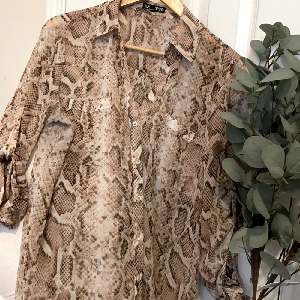 Express, snake pattern blouse